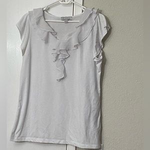 White flatted collar tops